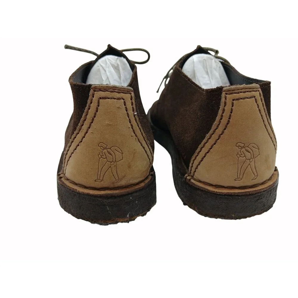 Clarks Originals Desert Trek Brown Suede Lace Up Shoes Crepe Sole Mens Size 12